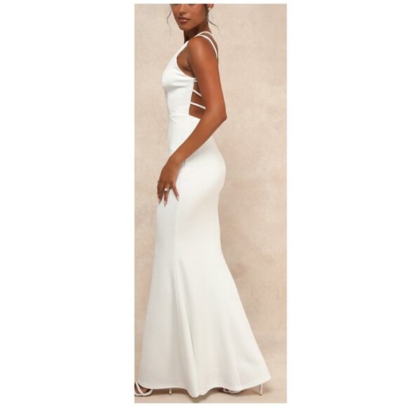 Lulu's Elegant White Maxi Dress - Picture 3 of 5